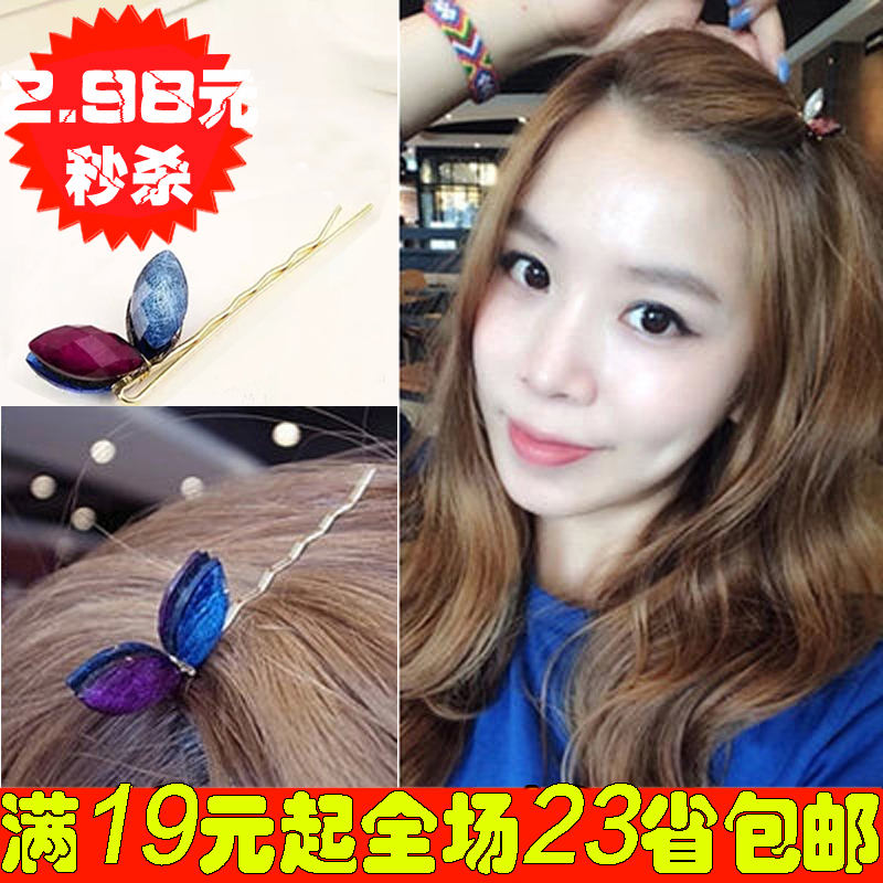 夏季女头饰品女生Faqia发卡子留海夹子 短发发饰兔耳朵发夹一字夹