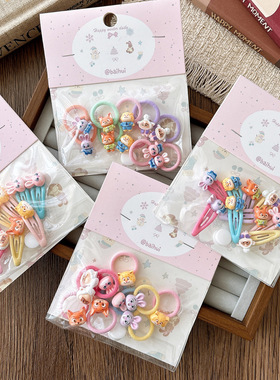 可爱卡通动物城迷你儿童bb夹小号女童拇指发圈宝宝发夹发绳发饰