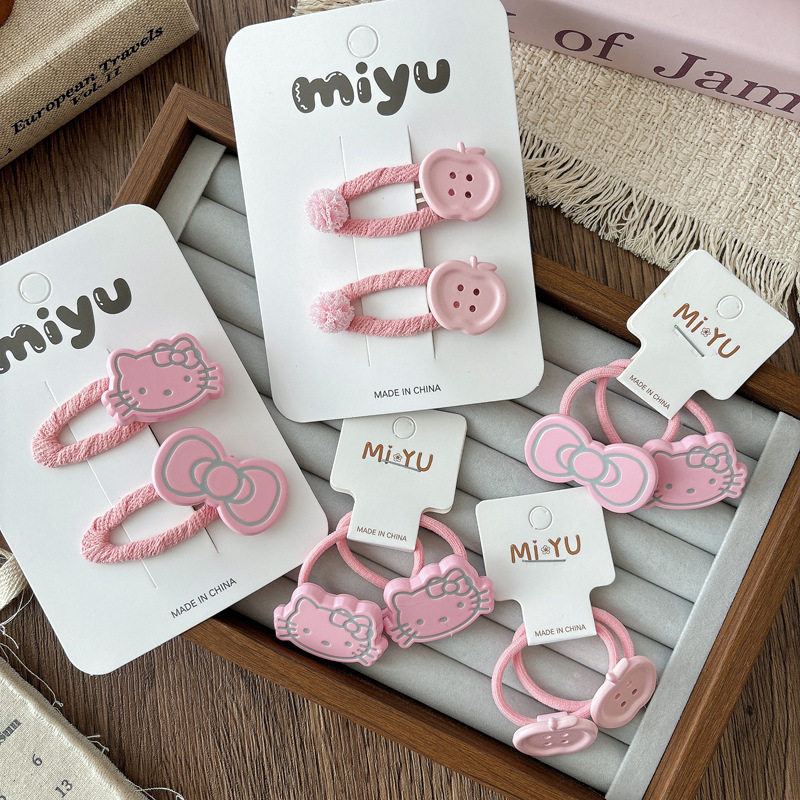 可爱卡通粉色猫咪儿童bb夹刘海发夹百搭甜美蝴蝶结女童发圈发绳,饰品/流行首饰/时尚饰品新,发饰,淘宝优惠券,粉丝福利购,淘宝优惠卷