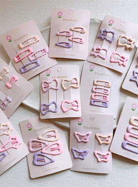 新款儿童五角星发夹小女孩碎发侧边BB夹刘海夹可爱宝宝后脑勺发卡