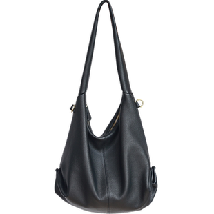 慵懒风松弛感牛皮大包女大容量简约时尚软皮单肩斜挎休闲秋天百搭