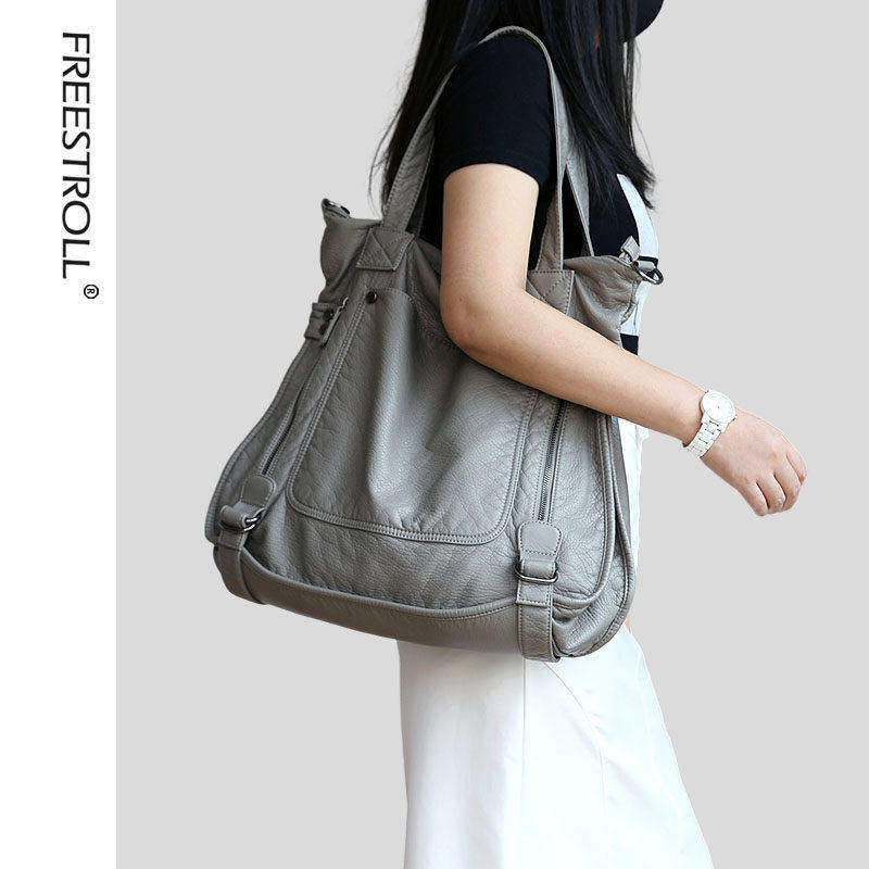 2025夏季新款大气简约时尚大容量托特包女休闲单肩斜挎轻便大包