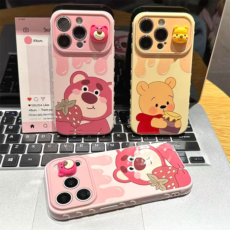 情侣可爱小熊公仔新款适用苹果17promax手机壳iphone16plus高颜值ip15pro卡通14por女款air超火13保护12/11套