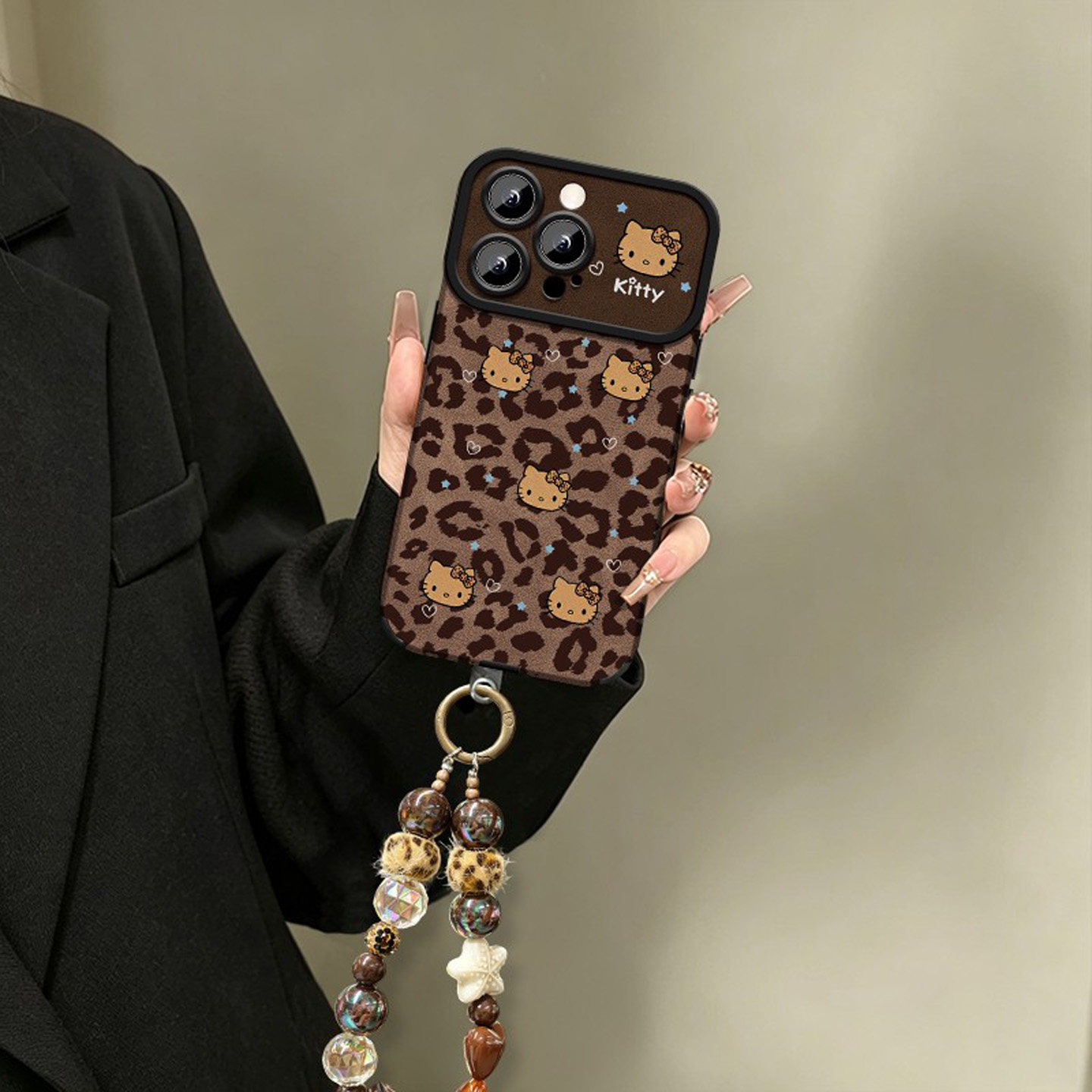豹纹大视窗贴皮手链适用苹果17pro手机壳iPhone18max16小米15华为mate80pura90K70reno14nova13荣耀400x200