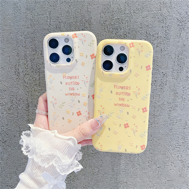 情侣满屏花朵新款适用苹果17Pro手机壳iPhone16max小米15华为mate80pura70k80note14荣耀400x200nova13reno12