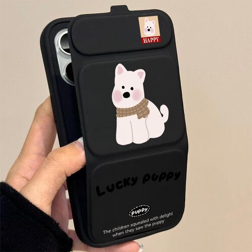 标签西高地狗磁吸翻盖皮套适用苹果17Pro手机壳iPhone16max12手机壳iPhone15plus小米14华为mate80pura70ip13