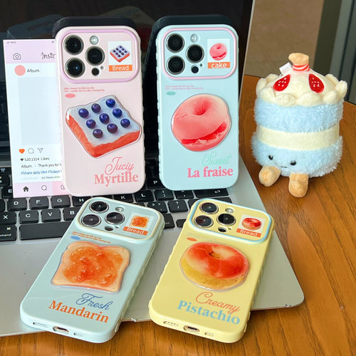 夏日贝果吐司贴件新款适用苹果17promax手机壳iPhone16pro小米17华为mate80pura70K90reno15nova14y500x200I