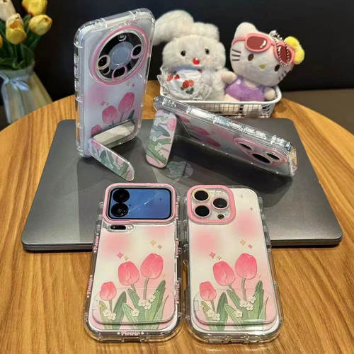 油画郁金香新款适用苹果17Pro手机壳iPhone16max13小米15华为mate80pura80k90opporeno14荣耀400x300一加ace3