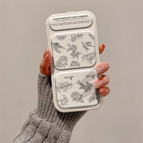 线条玫瑰花磁吸翻盖皮套适用苹果17Pro手机壳iPhone16max手机壳iPhone15plus小米14华为mate80pura70ip13女12