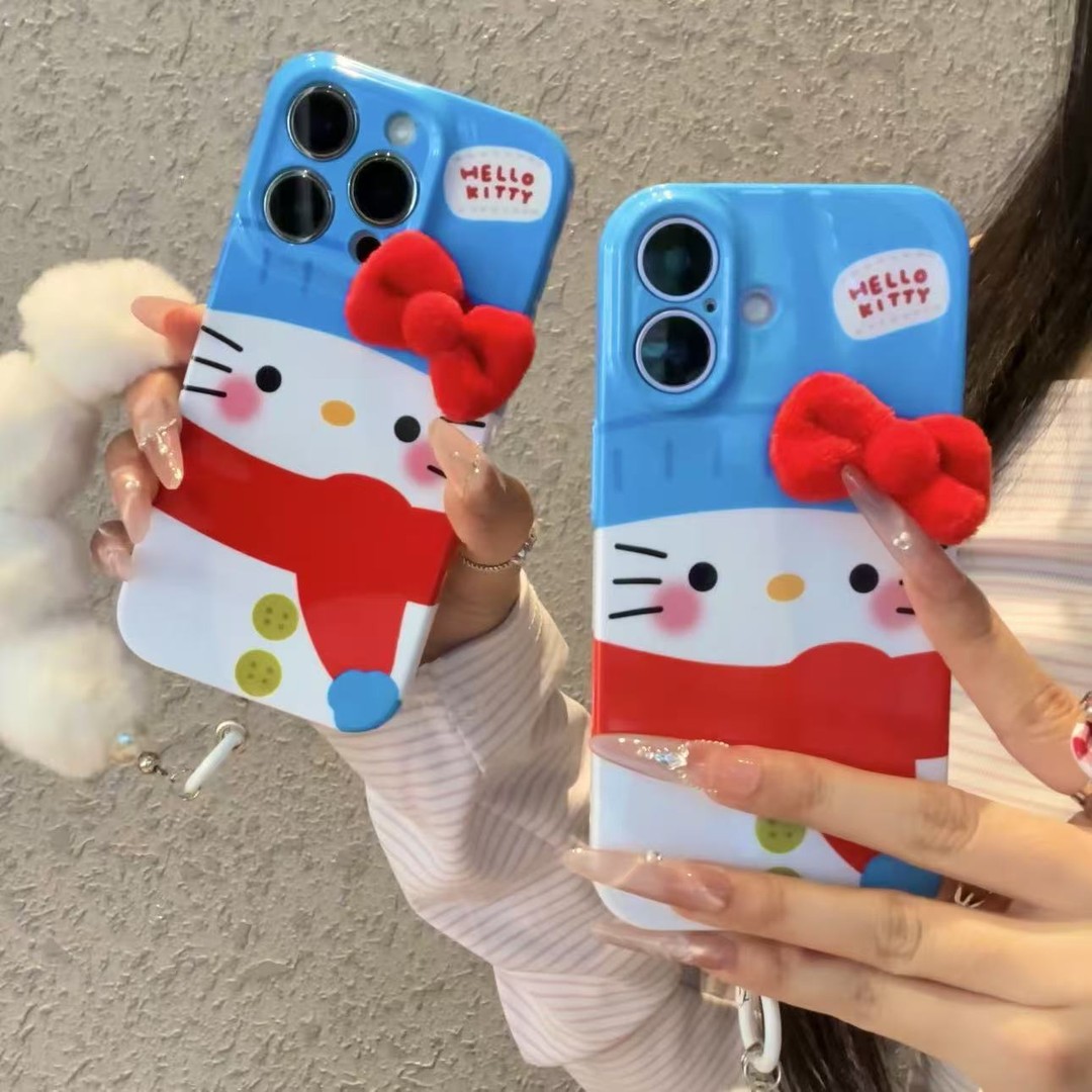 蝴蝶结KT挂绳新款适用苹果17Pro手机壳iPhone16max小米15华为mate80pura70k60reno14荣耀400vivox100一加ace5