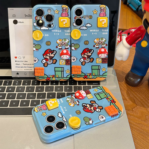 卡通游戏马里奥适用苹果18promax手机壳iPhone17pro15小米17华为mate80pura90K80nova16荣耀500x200magic7s60