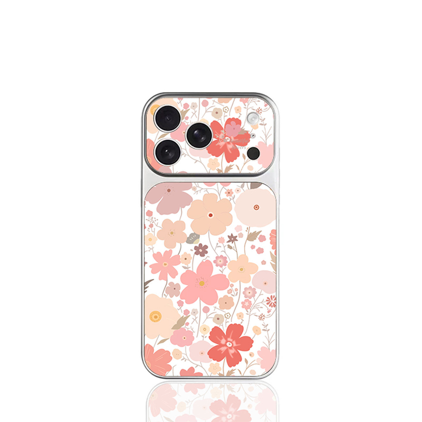 粉红白花朵新款适用苹果18promax手机壳iPhone17pro16小米18华为mate80pura90K90nova15荣耀600x200一加ace6