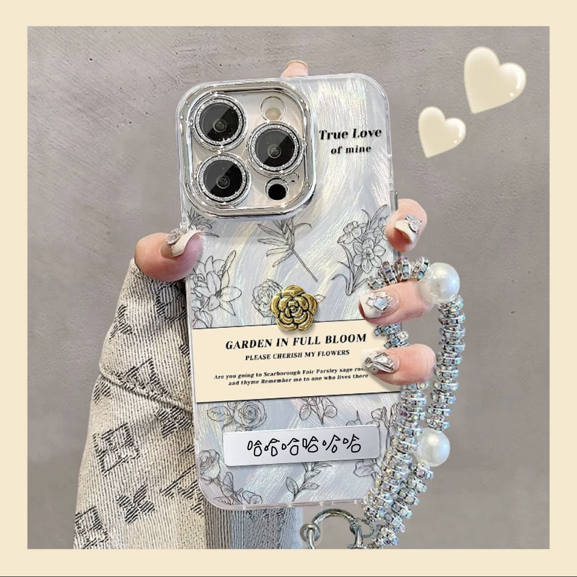 立体山茶花适用苹果15pro机壳iPhone14/13华为mate60小米12/11荣耀100x50Reno10红米k70iqoo9镜头膜vivo一加8