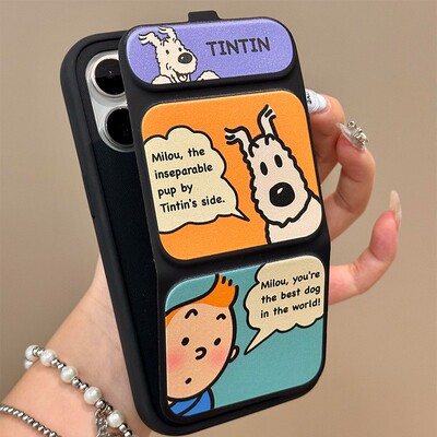 米卢狗狗磁吸翻盖皮套新款适用苹果17Pro手机壳iPhone16max手机壳iPhone15plus小米14华为mate80pura70女ip13