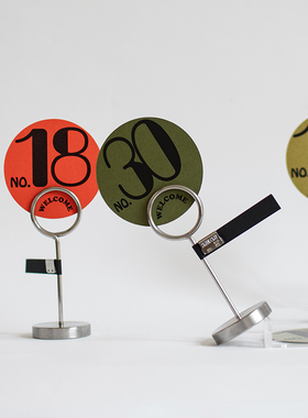 规律RPL桌面金属标签夹 特种纸数字桌卡物料二维码名片展示便签座