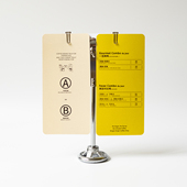 规律RPL高脚金属标签座工业风展示道具 信息展示卡座 多功能二维码