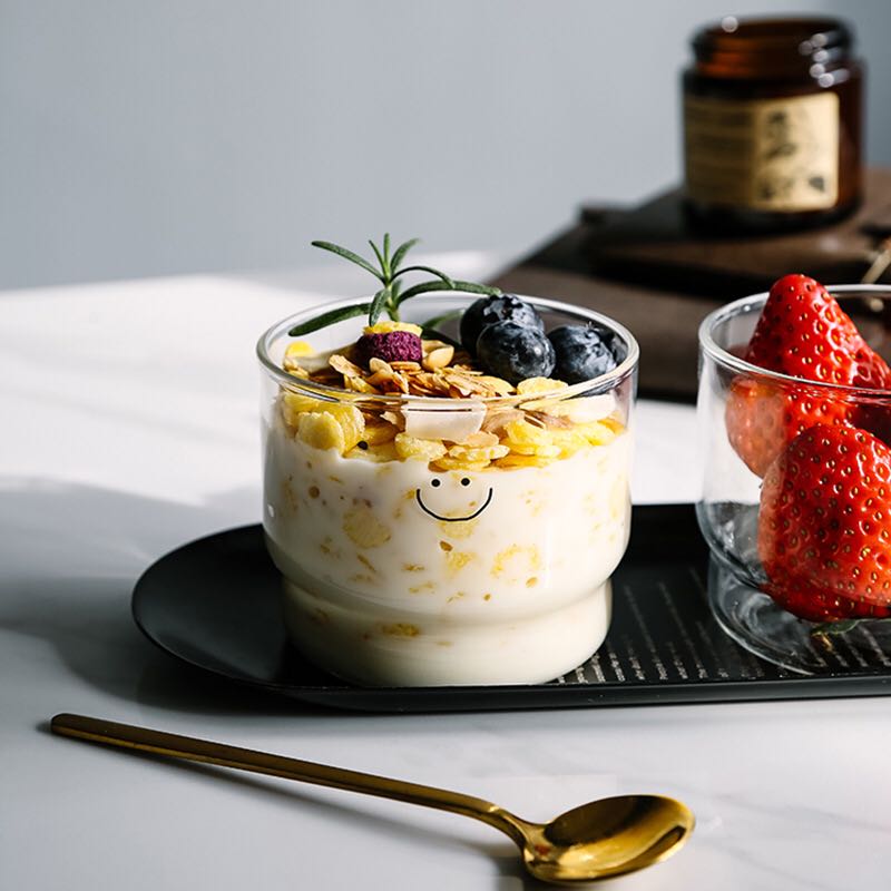 手工耐热玻璃创意风爱心杯