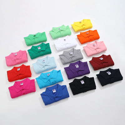 彩色纯棉polo衫翻领t恤短袖