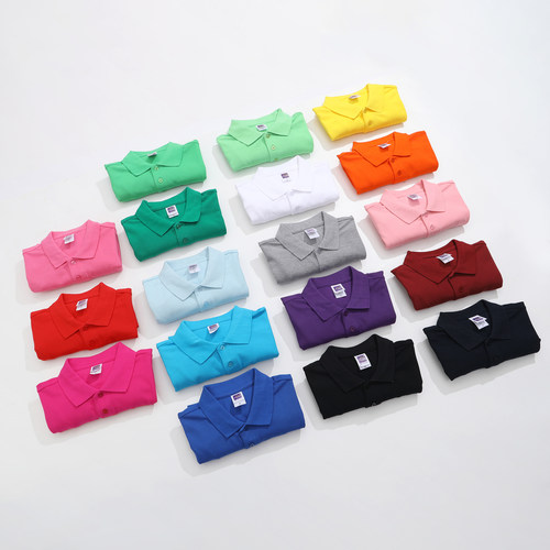 彩色纯棉polo衫翻领t恤短袖