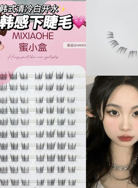 韩式~清冷感！蜜小盒韩一点下睫毛清透白开水女团根根分明妈生感