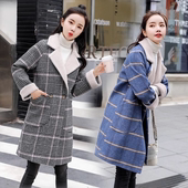 断码 奢华羊毛呢大衣外套 清仓 女装 妃蝶轩 时尚 大码 秋季 8068