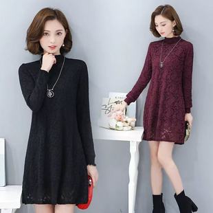时尚 297 清仓 连衣裙 长袖 优雅修身 秋冬季 女装 新款 断码 妃蝶轩