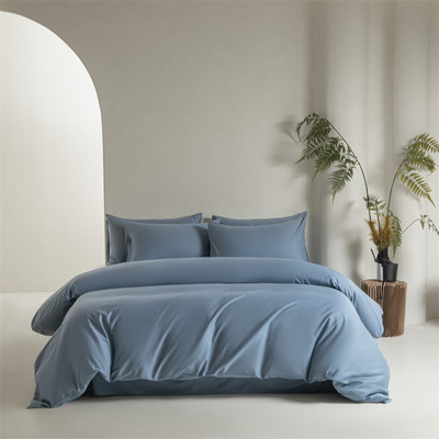 推荐  纯色贡缎长绒棉被套单件100纯棉全棉150x200x230被单人被罩