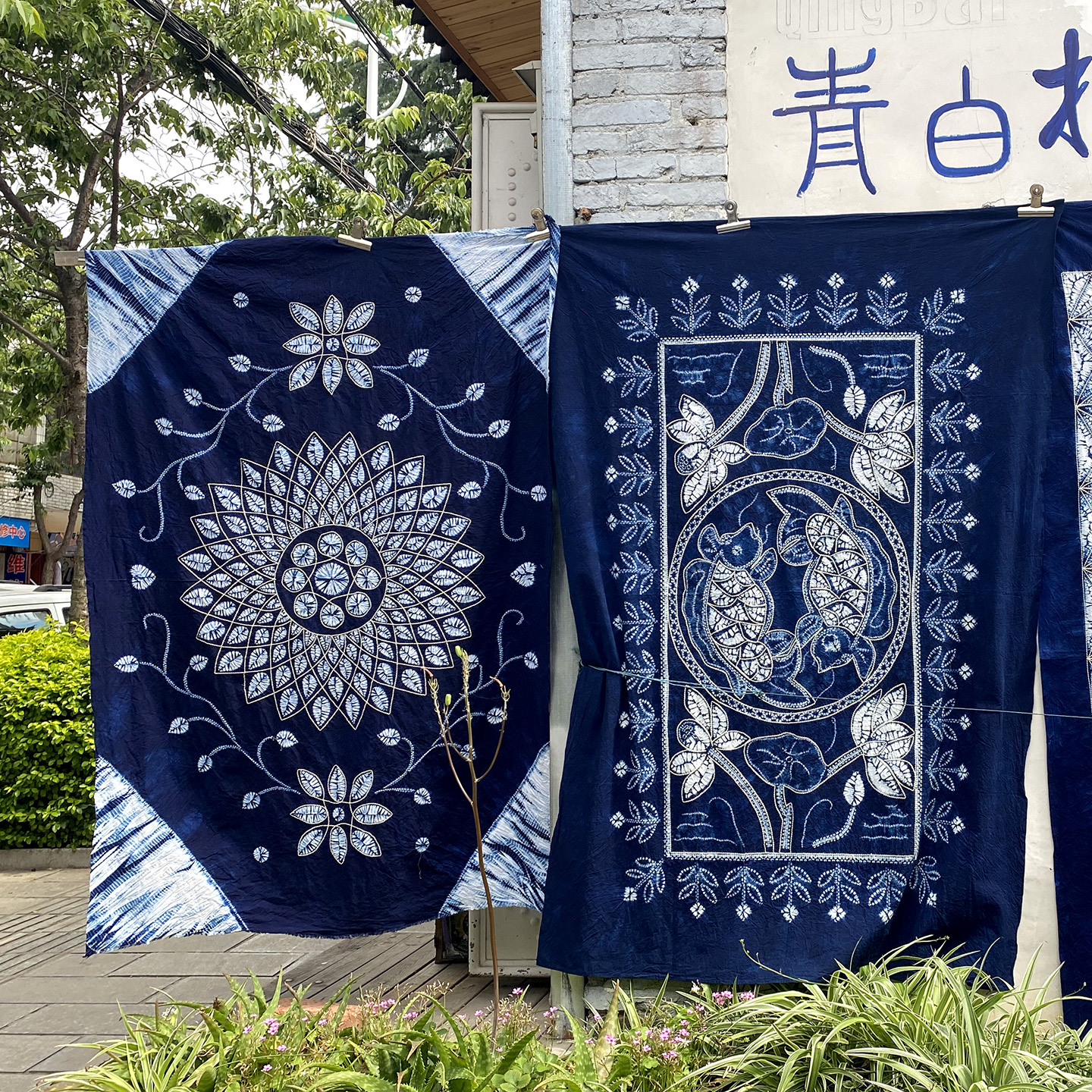 文化云南周城手工扎染民族布艺桌