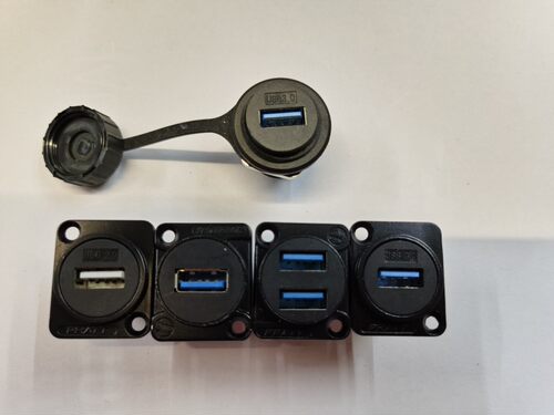 PRATT 工业USB3.0转接头2.0接口A对接TYPE-C连接B口工程安装USB