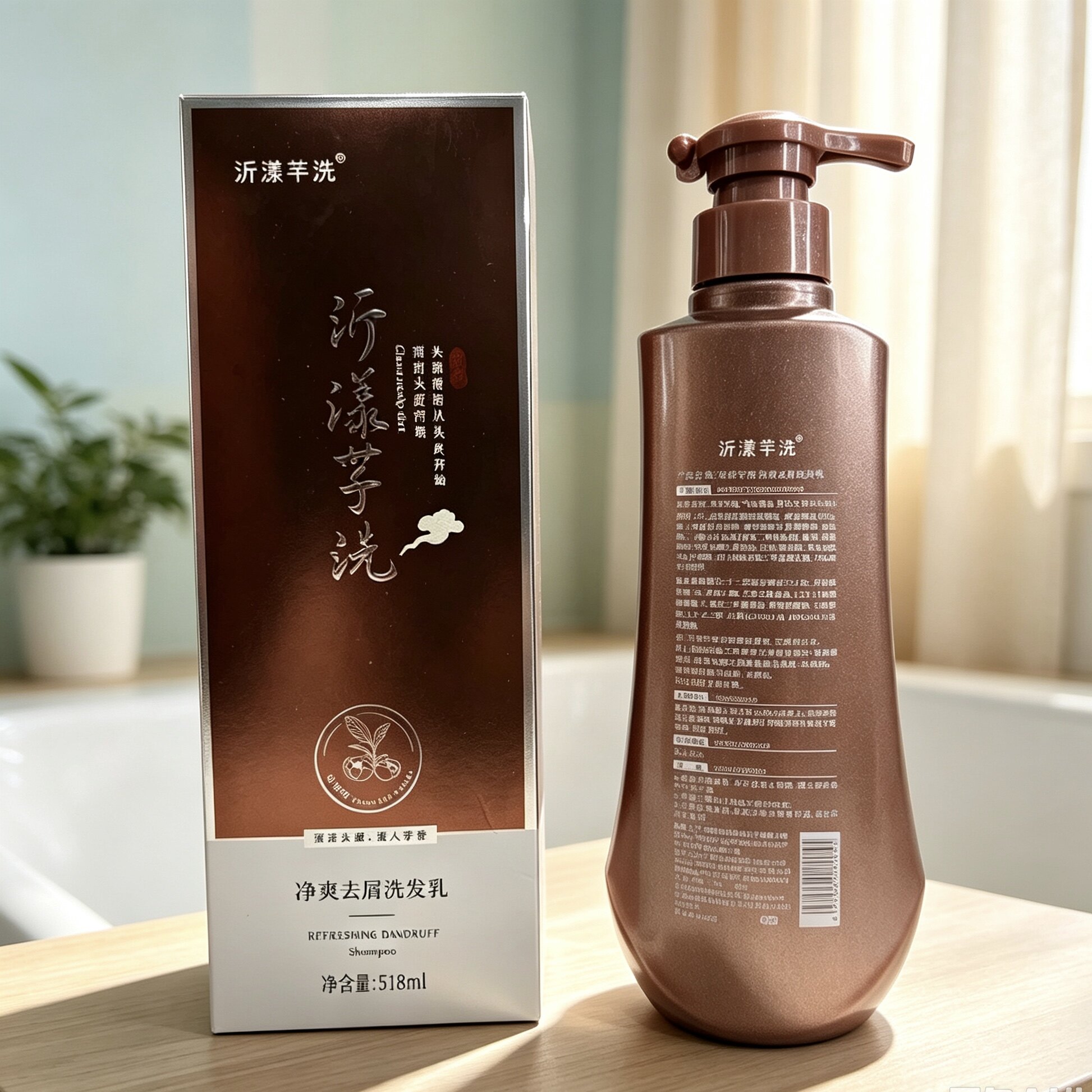 沂漾芊洗净爽去屑洗发水山茶籽精华迷人芳香抗氧化深层清爽头皮