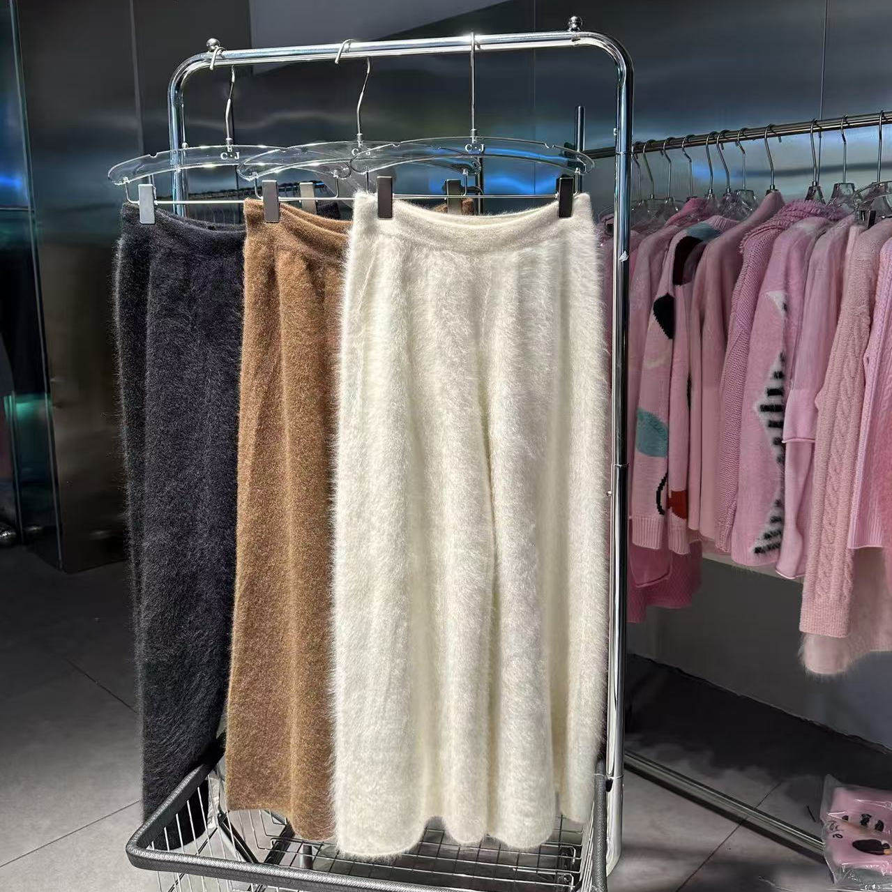 纯羊绒阔腿裤秋冬高腰休闲裤长裤高弹秋冬季慵懒百搭时尚,女装/女士精品,卫裤,淘宝优惠券,粉丝福利购,淘宝优惠卷