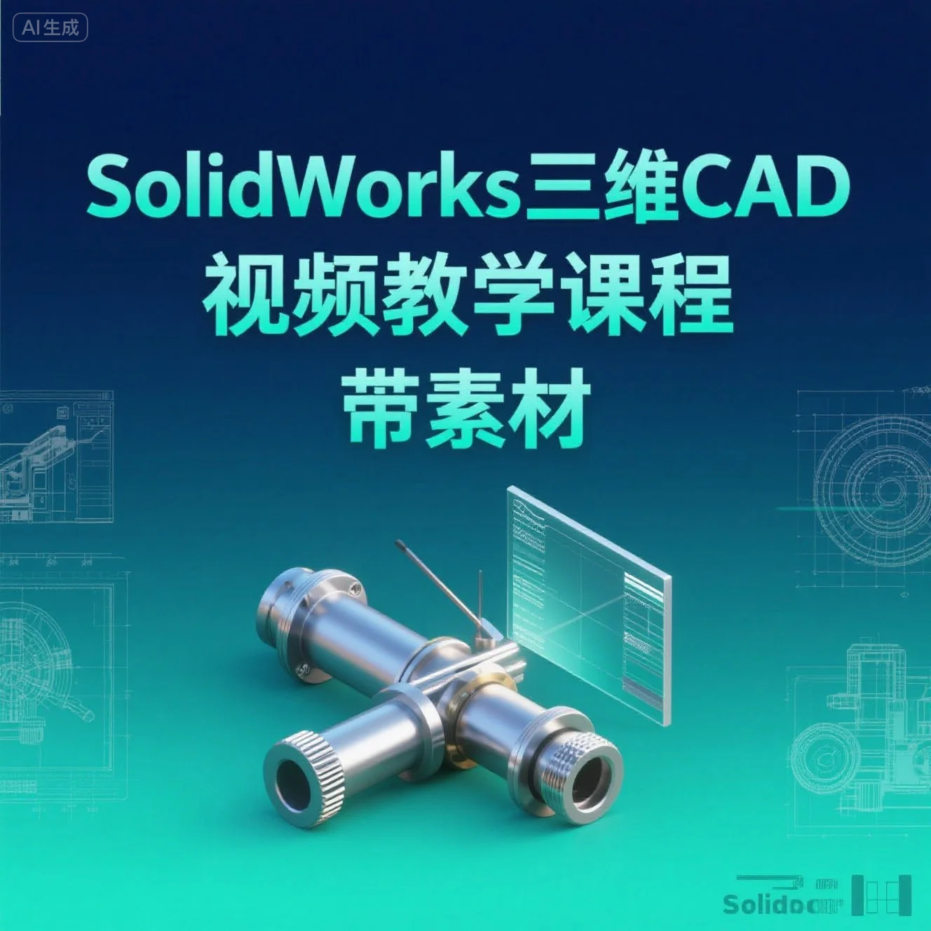 SolidWorks三维CAD管道钣金焊接机械设计视频教学课程带素材无密