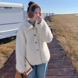 【下架】羊驼绒皮毛一体外套加厚保暖155-2466-P175控275，女装皮草，世纪海洋