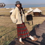 【下架】羊驼绒皮毛一体外套加厚保暖155-2466-P175控275，女装皮草，世纪海洋