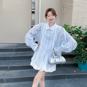 蕾丝防晒衬衫外套155-8530-P125控195图片