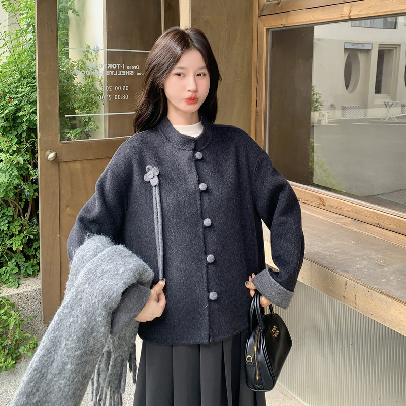 【现货】连肩袖羊毛呢外套155-8680-P260K340,女装毛呢外套,世纪海洋