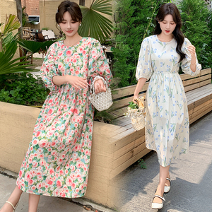 繁花似锦印花长裙度假风155-2423-P105-k158图片