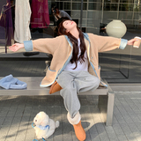 羊羔毛颗粒连帽外套155-156-P175控249，女装皮草，世纪海洋