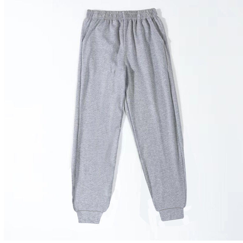 儿童纯棉灰色运动裤春秋夏季加绒加厚深蓝色学生男童女童校服裤子