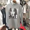 [ 2019 Early spring new pattern High Neck Print STAY T-shirt JM3131911807