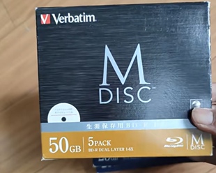 千年光50G档案级Verbatim威宝M-DISC空白25G刻录盘BD-R蓝光光碟片