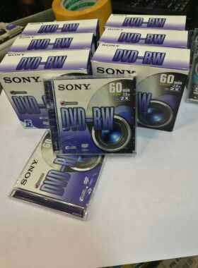 原装SONY索尼DVD RW可擦写摄像机光盘 2.8G刻录盘60分钟重复8CM