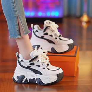 防滑松糕内增高时尚 秋冬季 2024爆款 棉鞋 女 休闲运动老爹小白学生鞋