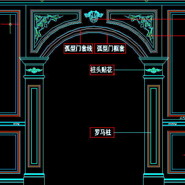 c12整木设计CAD模块护墙板欧式法式洛可可雕花立面节点大样线条