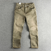 专柜版 子 小脚青年长裤 高棉弹竹节面料复古石磨水洗牛仔裤 男修身