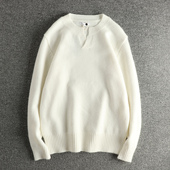 针织衫 毛衣 绒面料青年打底衫 2025秋冬V领设计感欧美潮流男式 长袖