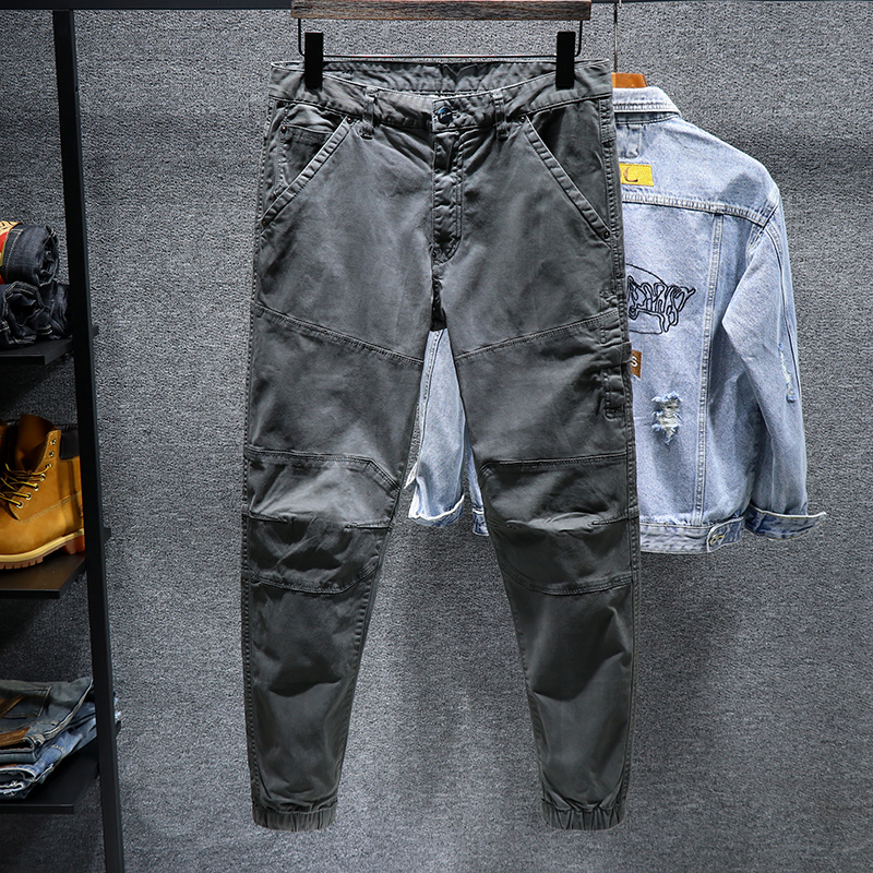 立体裁剪欧美修身ins时尚休闲裤