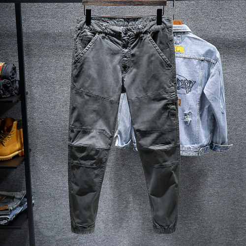 立体裁剪欧美修身ins时尚休闲裤