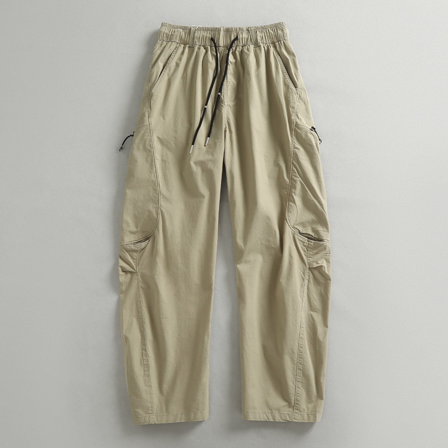 春夏款立体裁剪大插袋休闲裤男美式潮流宽松直筒利落有型工装长裤