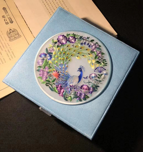 玉玲湘绣全手工刺绣高端婚嫁生日礼物中国风公主网红同款首饰盒